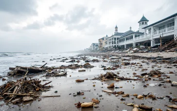 Immagine evocativa del disastro dello tsunami del 2004