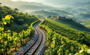 Treno in viaggio da Torino a Palermo attraverso l'Italia