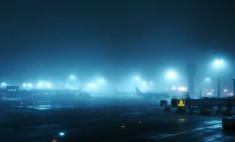 Aeroporto di Catania con nebbia e voli cancellati