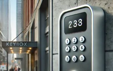 dalle 2024 12 03 105330 a modern sleek keybox on a wall outside an apartment building with a digital keypad and small compartment for storing keys the background shows a b copia 364x230