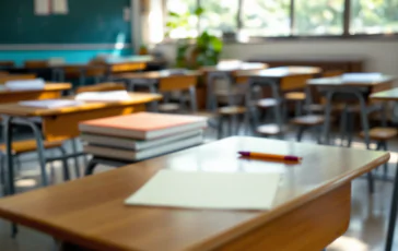 Immagine di un docente in aula dopo un'aggressione