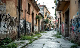 Poliziotti in azione durante un controllo antidroga a Roma