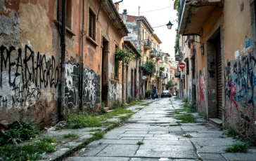 Poliziotti in azione durante un controllo antidroga a Roma