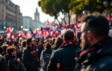 Tifosi spagnoli aggrediti a Roma durante un evento sportivo