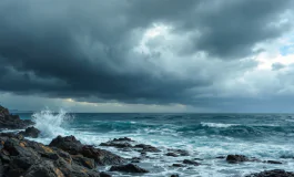 Mappa meteo con allerta maltempo per sud Italia