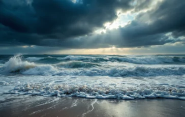 Immagine di temporali e venti forti in Calabria e Sicilia