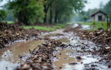 Immagine della ricostruzione dopo le alluvioni in Val di Zena