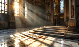 Battesimo di un bambino in Vaticano durante una cerimonia religiosa