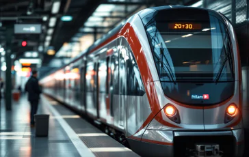 Treno in ritardo alla stazione di Milano