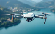 Drone che trasporta medicinali sul Lago di Iseo