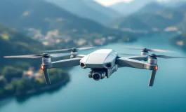 Drone che trasporta medicinali sul Lago di Iseo