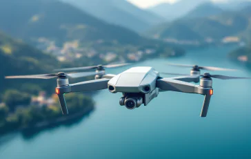 Drone che trasporta medicinali sul Lago di Iseo