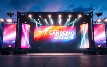 Duran Duran sul palco dell'Ariston durante Sanremo 2024