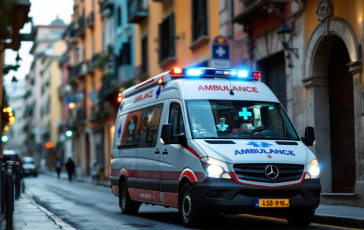 Ambulanza a Napoli colpita da furto audace