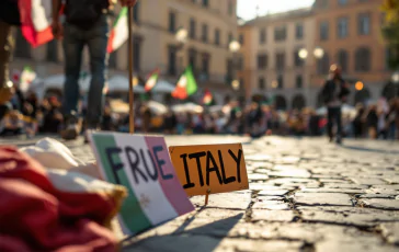 Manifestazione per Ramy Elgaml in una città italiana