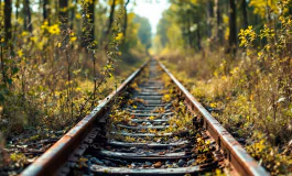 Immagine di un treno danneggiato in Italia