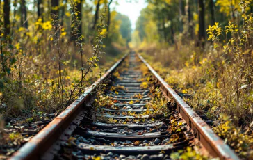 Immagine di un treno danneggiato in Italia