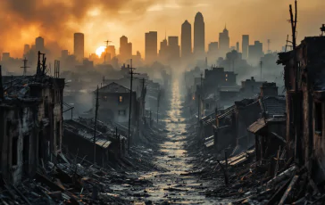 Immagine di un incendio devastante a Los Angeles