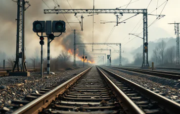 Immagine che rappresenta incendi dolosi vicino ai binari ferroviari