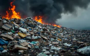 Incendio in una discarica abusiva a Catanzaro