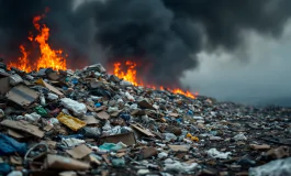 Incendio in una discarica abusiva a Catanzaro