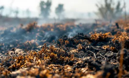 Incendio nell'Oasi del Simeto a Catania