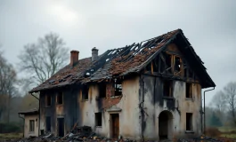 Incendio che ha colpito una villa storica a Triuggio