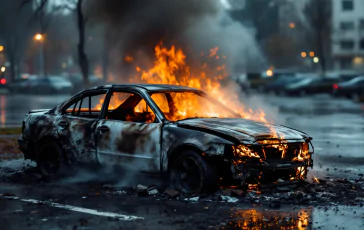 Incendio dell'auto della vicesindaca di Novoli