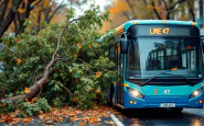 Autobus Atm incidentato contro un albero a Milano