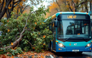 Autobus Atm incidentato contro un albero a Milano