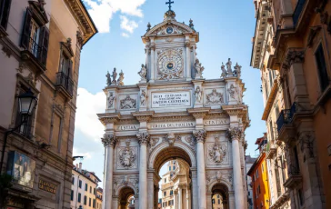 Graffiti su un muro di un antico edificio italiano