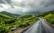 Immagine di maltempo in Calabria con allerta rossa attivata