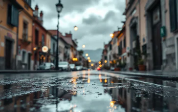 Immagine del maltempo nel sud Italia con danni visibili