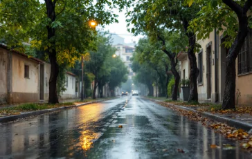 Immagine di piogge intense in Calabria con scuole chiuse