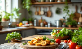 Marisa Laurito mentre cucina a È sempre mezzogiorno