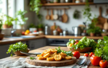 Marisa Laurito mentre cucina a È sempre mezzogiorno