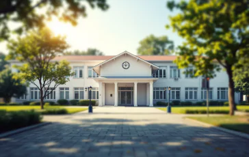 Metal detector utilizzato in una scuola per sicurezza