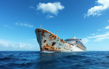 Immagine del naufragio della Costa Concordia in Italia