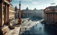 Manifestazione a Roma con cartelli e bandiere