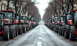 Agricoltori in protesta a Milano per i loro diritti