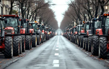 Agricoltori in protesta a Milano per i loro diritti