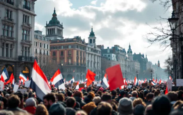 Manifestazione di protesta in Italia nel 2024