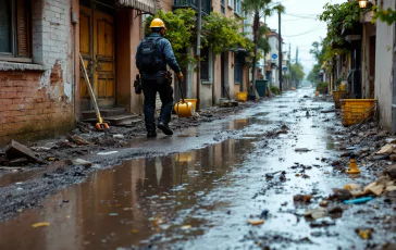 Immagine della ricostruzione in Emilia Romagna dopo l'alluvione