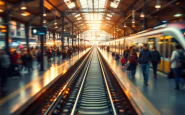 Treno in partenza dalla stazione di Milano