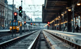 Treno in movimento a Milano dopo il ripristino elettrico