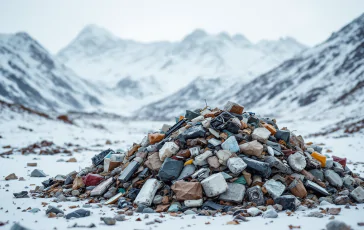 Rifiuti accumulati a Roccaraso dopo il weekend di turismo