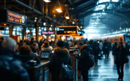 Manifestazione del personale delle Ferrovie dello Stato Italiane