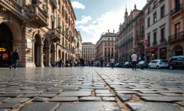 Manifestazione in piazza con tensioni e forze dell'ordine