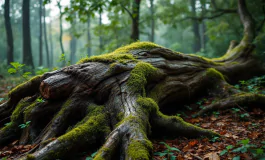 Immagine di un albero caduto a Pescia dopo l'incidente