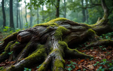 Immagine di un albero caduto a Pescia dopo l'incidente